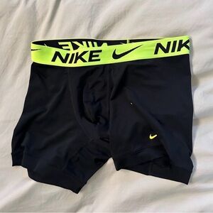 Nike Black Boxer Briefs with Neon Yellow Waistband